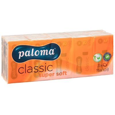 Paloma Classic 10's 3ply Tissue 80 Pack Luxury Super Soft Pocket Tissues 